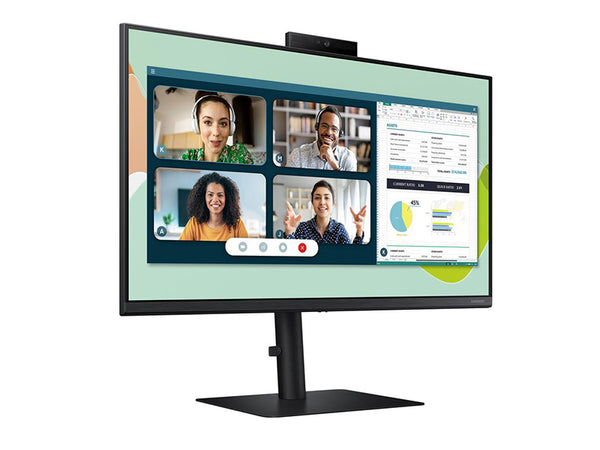 Samsung LS24A400VENXZA 24" 1920 x 1080 Full HD IPS 75Hz FreeSync D-Sub DisplayPort HDMI USB 3.0 Built-In Speakers/Webcam Tilt Swivel Pivot Height Adjust VESA Monitor